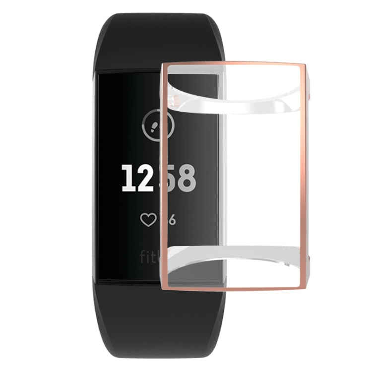 For Fitbit Charge 3 / 4 Full Coverage Plating TPU Watch Case