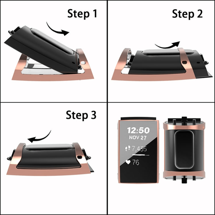 For Fitbit Charge 3 / 4 Full Coverage Plating TPU Watch Case