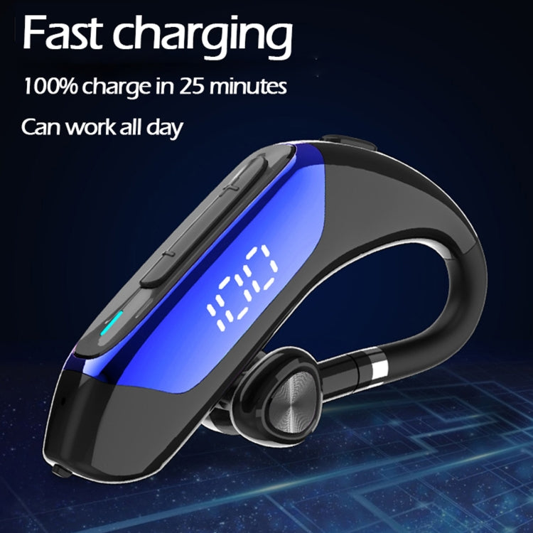 S08 Bluetooth 5.0 LED Display Wireless Bluetooth Earphone, Fast Charging Version
