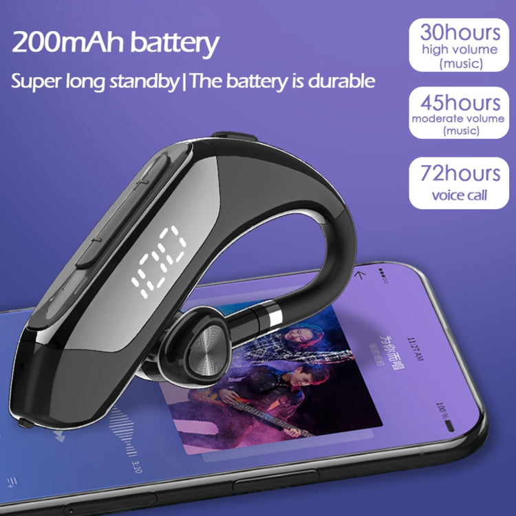 S08 Bluetooth 5.0 LED Display Wireless Bluetooth Earphone, Waterproof Version