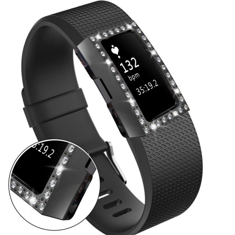 For Fitbit Charge 2 PC Diamond Watch Case