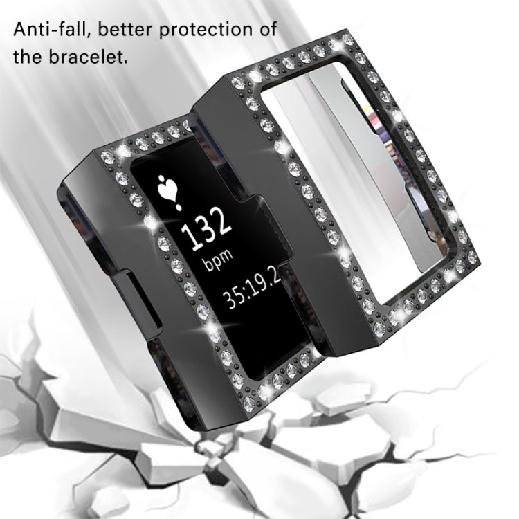 For Fitbit Charge 2 PC Diamond Watch Case