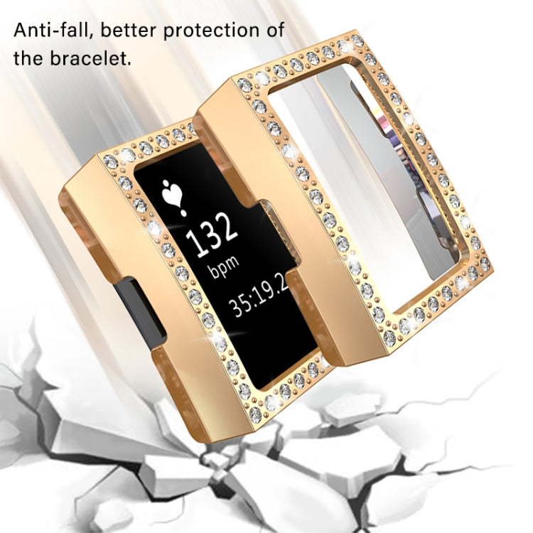 For Fitbit Charge 2 PC Diamond Watch Case