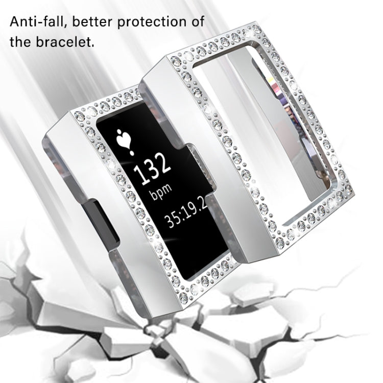 For Fitbit Charge 2 PC Diamond Watch Case