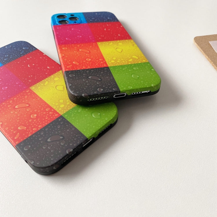 For iPhone 12 Color Water-drop Pattern Protective Case