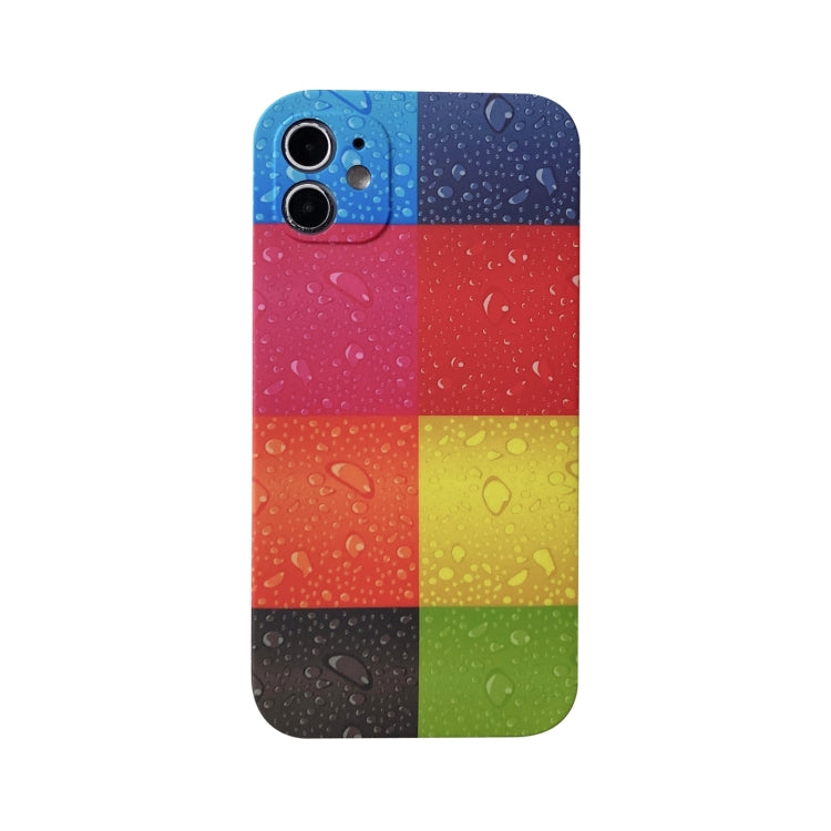 For iPhone 12 mini Color Water-drop Pattern Protective Case