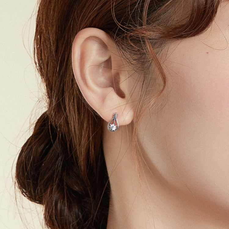 S925 Sterling Silver Small Bulb Women Earrings