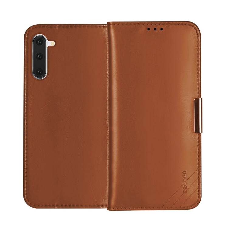 For Galaxy Note 10 DZGOGO ROYALE II Series Magnetic Horizontal Flip Genuine Leather Case with Card Slots & Holder