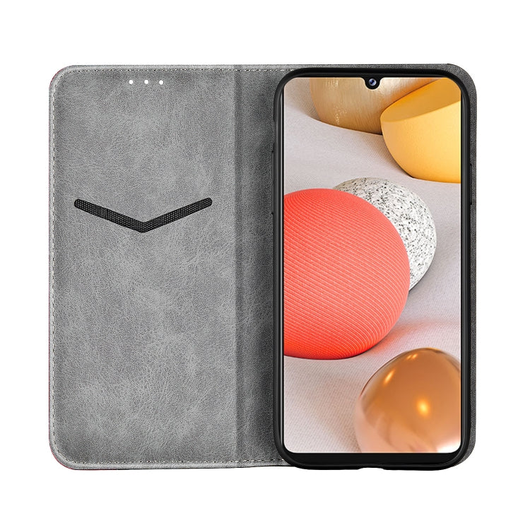 For Samsung Galaxy A42 5G Business Solid Color Stitching Horizontal Flip Leather Case with Holder & Card Slots