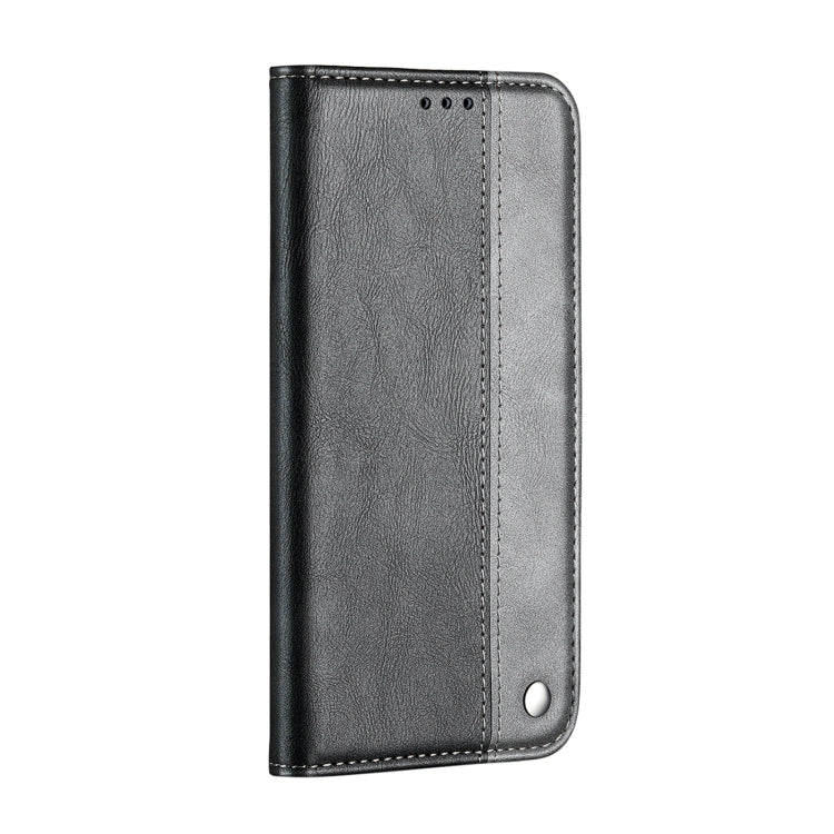 For Samsung Galaxy S21 Ultra 5G Business Solid Color Stitching Horizontal Flip Leather Case with Holder & Card Slots