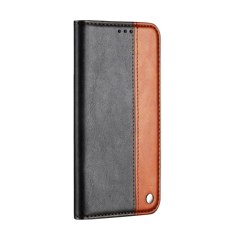 For Samsung Galaxy S21 Ultra 5G Business Solid Color Stitching Horizontal Flip Leather Case with Holder & Card Slots