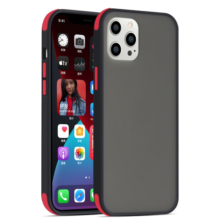For iPhone 12 / 12 Pro Semi Transparent Frosted Series Shockproof Protective Case