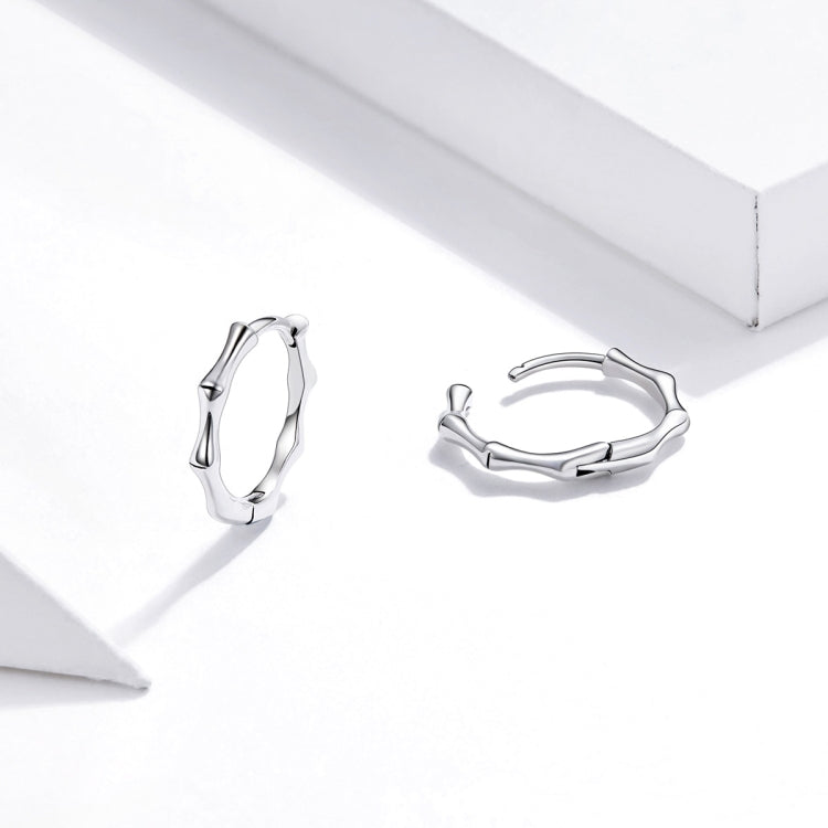 S925 Sterling Silver Fashion Bamboo Joint Women Earrings