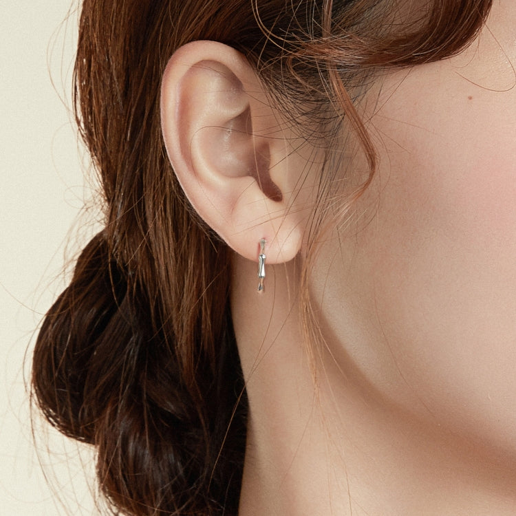 S925 Sterling Silver Fashion Bamboo Joint Women Earrings