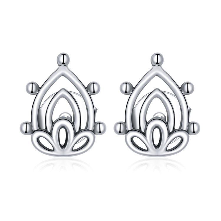 S925 Sterling Silver Lotus Bud Women Earrings
