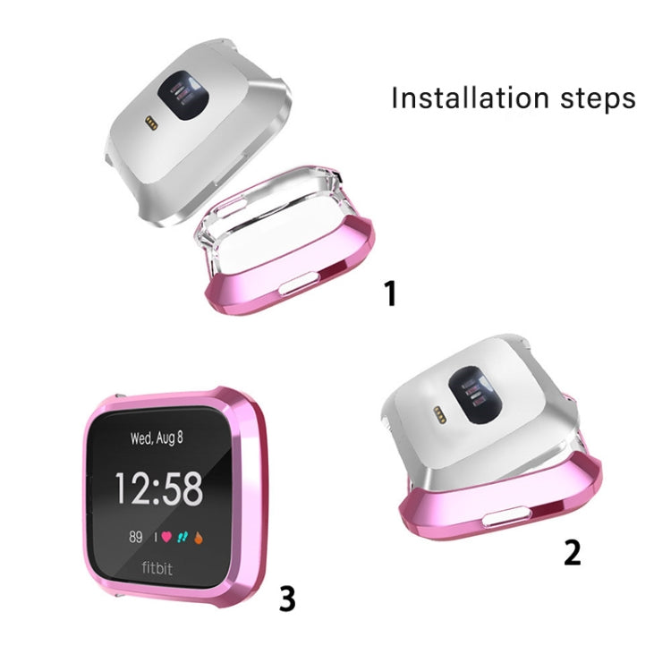 For Fitbit Versa Lite Smart Watch Full Coverage Plating TPU Protective Case