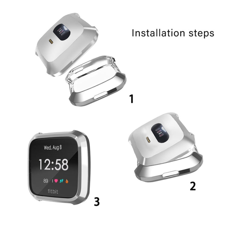 For Fitbit Versa Lite Smart Watch Full Coverage Plating TPU Protective Case
