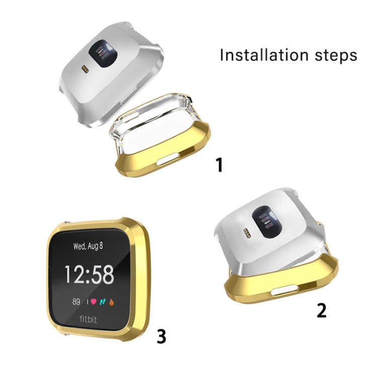 For Fitbit Versa Lite Smart Watch Full Coverage Plating TPU Protective Case