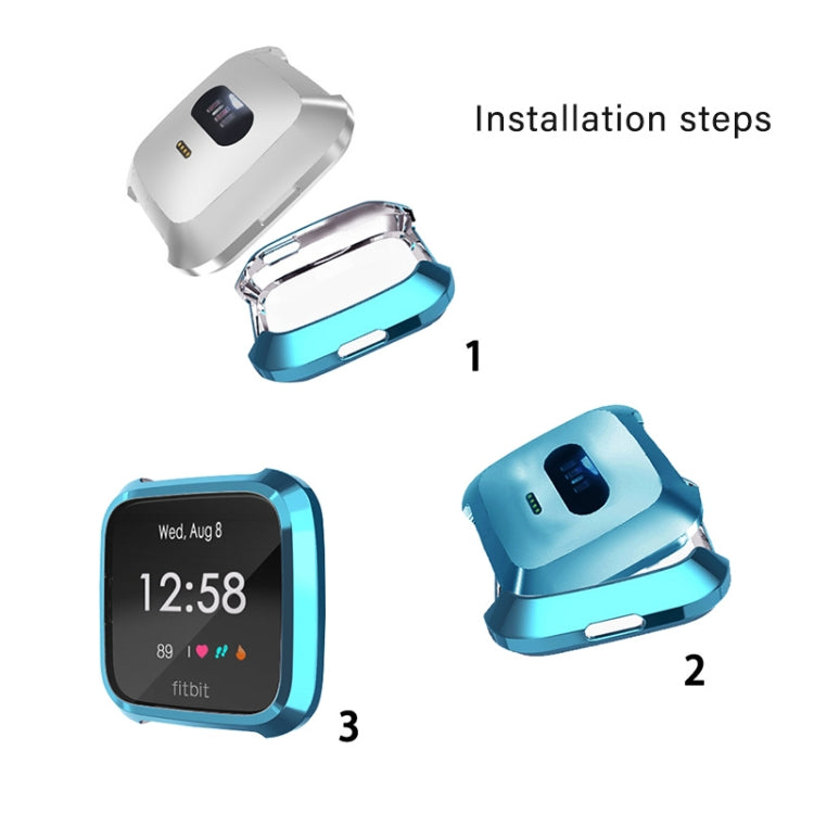 For Fitbit Versa Lite Smart Watch Full Coverage Plating TPU Protective Case