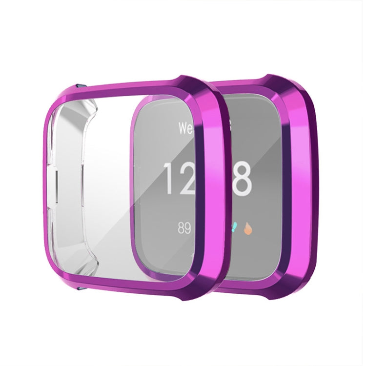 For Fitbit Versa Lite Smart Watch Full Coverage Plating TPU Protective Case