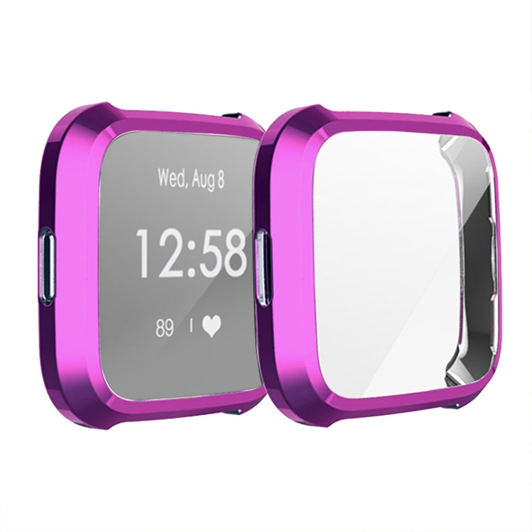 For Fitbit Versa Lite Smart Watch Full Coverage Plating TPU Protective Case
