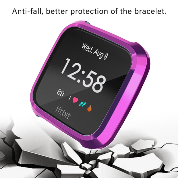 For Fitbit Versa Lite Smart Watch Full Coverage Plating TPU Protective Case