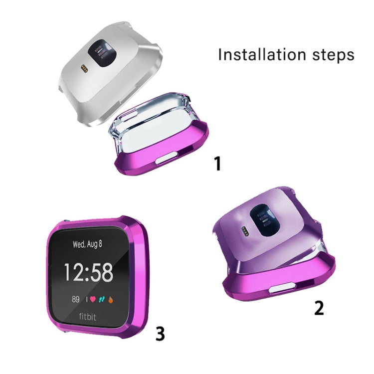 For Fitbit Versa Lite Smart Watch Full Coverage Plating TPU Protective Case
