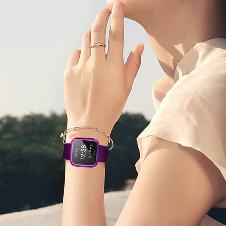 For Fitbit Versa Lite Smart Watch Full Coverage Plating TPU Protective Case