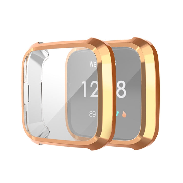 For Fitbit Versa Lite Smart Watch Full Coverage Plating TPU Protective Case