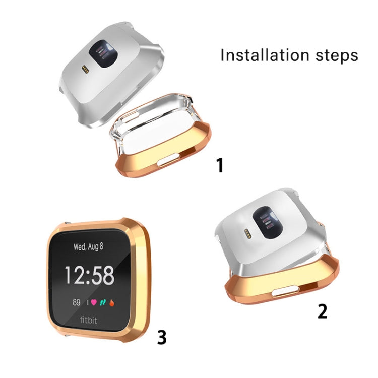 For Fitbit Versa Lite Smart Watch Full Coverage Plating TPU Protective Case