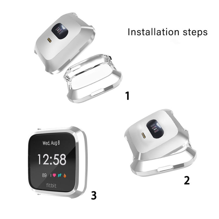 For Fitbit Versa Lite Smart Watch Full Coverage Plating TPU Protective Case