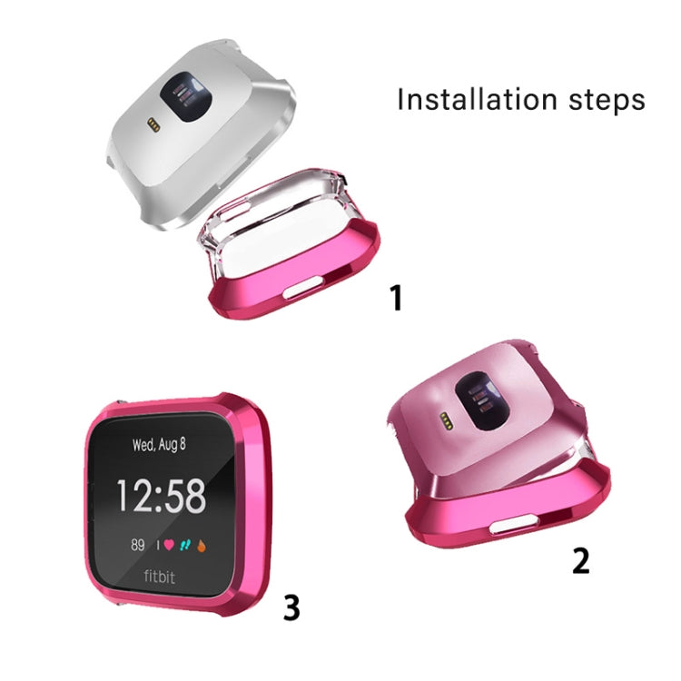 For Fitbit Versa Lite Smart Watch Full Coverage Plating TPU Protective Case