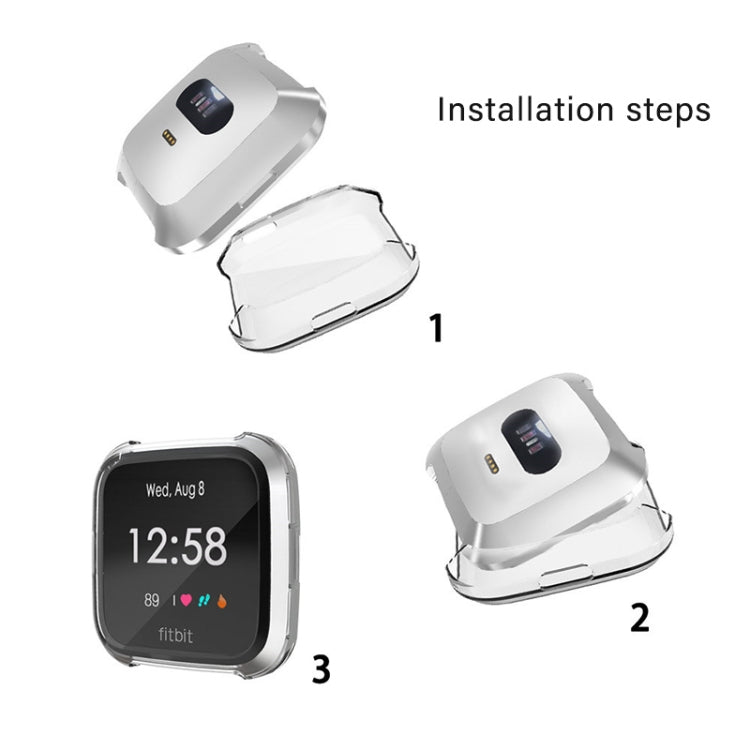For Fitbit Versa Lite Smart Watch Full Coverage Plating TPU Protective Case