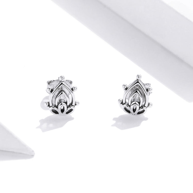 S925 Sterling Silver Lotus Bud Women Earrings
