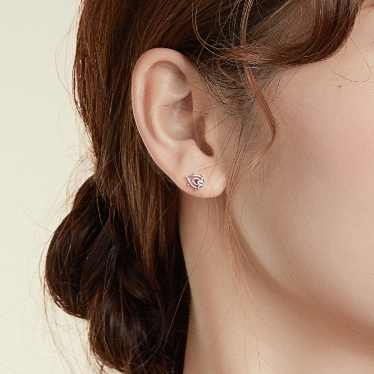 S925 Sterling Silver Lotus Bud Women Earrings