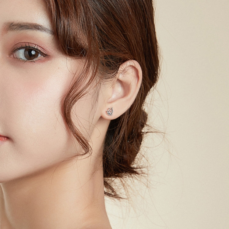 S925 Sterling Silver Lotus Bud Women Earrings