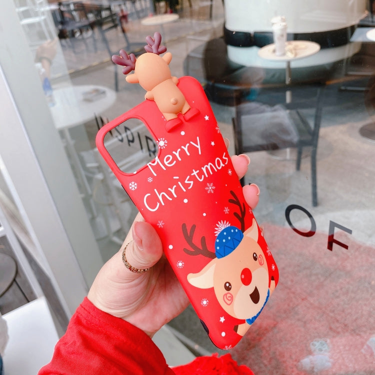 For iPhone 11 Pro Max Christmas Series Painted Pattern TPU Case