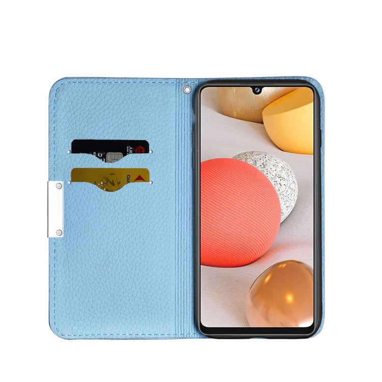 For Samsung Galaxy A42 5G Litchi Texture Horizontal Flip Leather Case with Holder & Card Slots