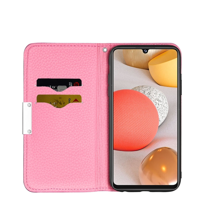 For Samsung Galaxy A42 5G Litchi Texture Horizontal Flip Leather Case with Holder & Card Slots