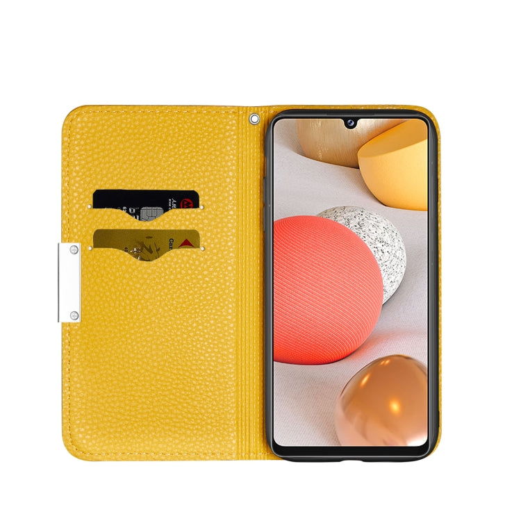 For Samsung Galaxy A42 5G Litchi Texture Horizontal Flip Leather Case with Holder & Card Slots