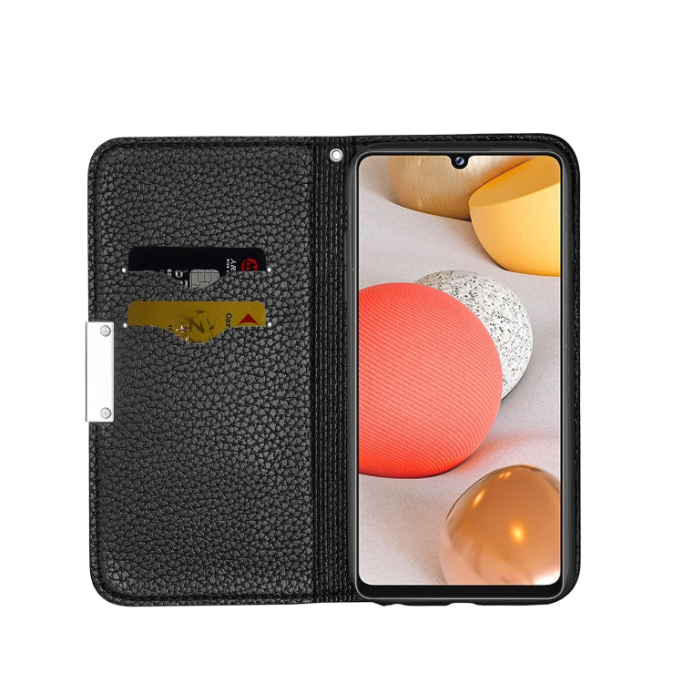 For Samsung Galaxy A42 5G Litchi Texture Horizontal Flip Leather Case with Holder & Card Slots
