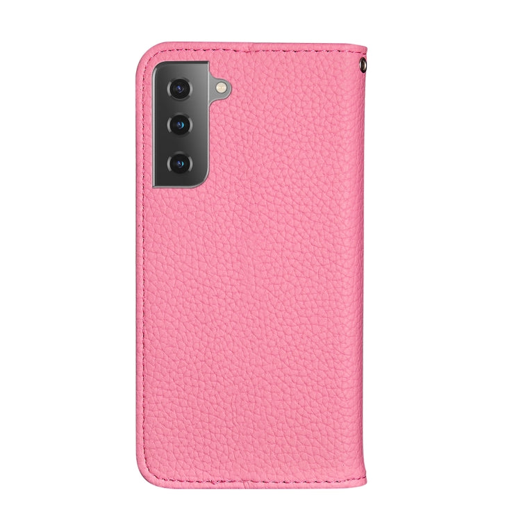 For Samsung Galaxy S21 5G Litchi Texture Horizontal Flip Leather Case with Holder & Card Slots
