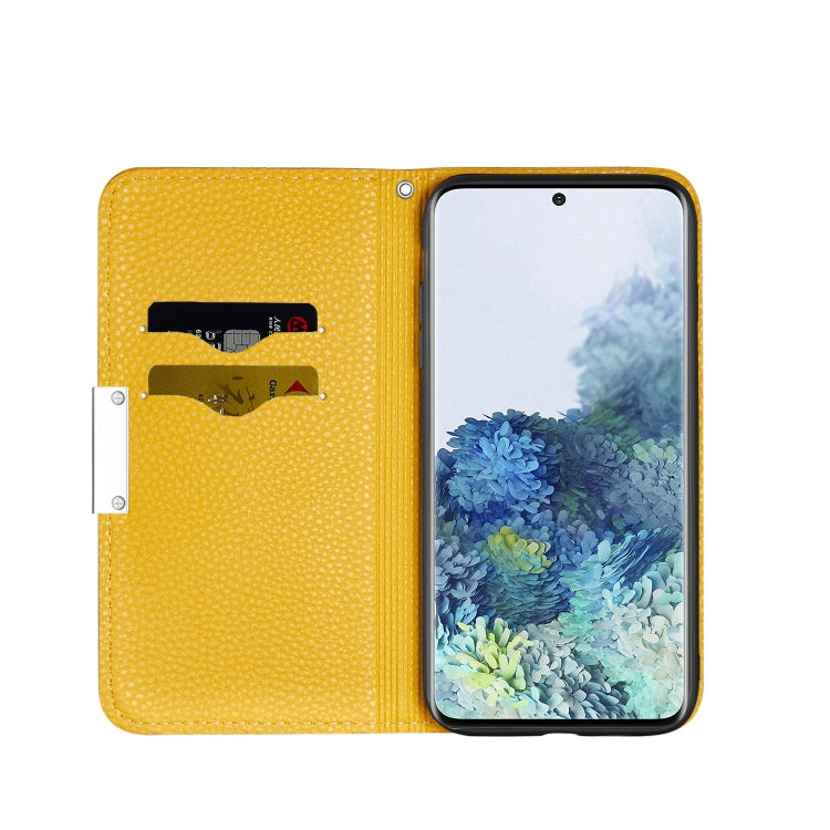 For Samsung Galaxy S21 5G Litchi Texture Horizontal Flip Leather Case with Holder & Card Slots