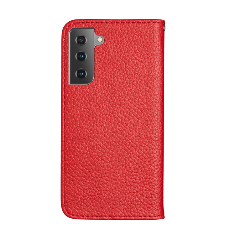 For Samsung Galaxy S21 5G Litchi Texture Horizontal Flip Leather Case with Holder & Card Slots