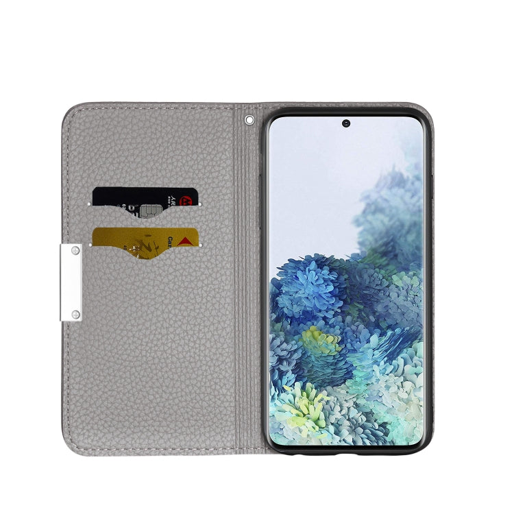For Samsung Galaxy S21 5G Litchi Texture Horizontal Flip Leather Case with Holder & Card Slots