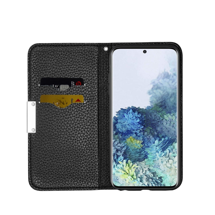 For Samsung Galaxy S21+ 5G Litchi Texture Horizontal Flip Leather Case with Holder & Card Slots