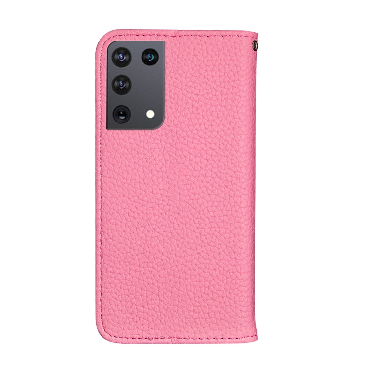 For Samsung Galaxy S21 Ultra 5G Litchi Texture Horizontal Flip Leather Case with Holder & Card Slots