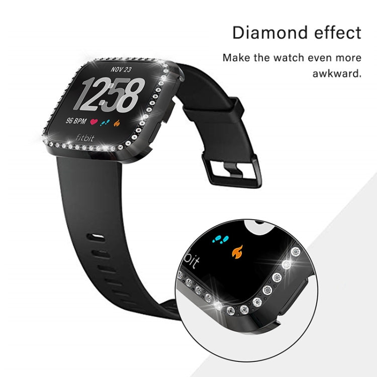 For Fitbit Versa / Versa Lite Universal Smart Watch PC Diamond Protective Case