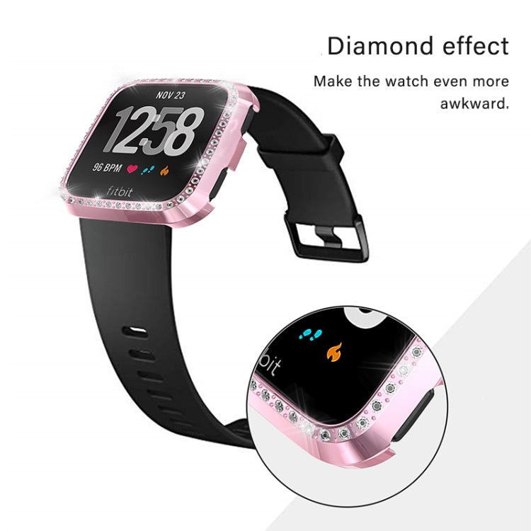 For Fitbit Versa / Versa Lite Universal Smart Watch PC Diamond Protective Case