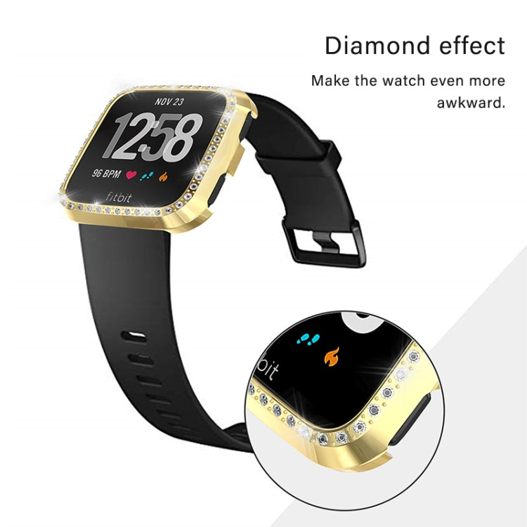 For Fitbit Versa / Versa Lite Universal Smart Watch PC Diamond Protective Case